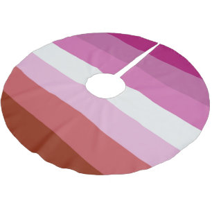 Lesben-Stolz-Flagge (Ursprung) Polyester Weihnachtsbaumdecke
