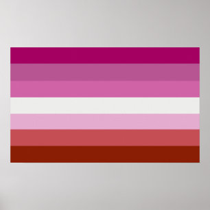 Lesben-Stolzflagge-Streifen Poster
