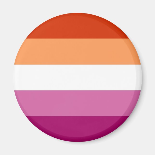Lesbenflagge LGBT Magnet (Vorne)