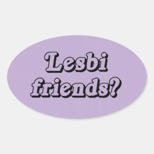LESBI FREUNDE OVALER AUFKLEBER