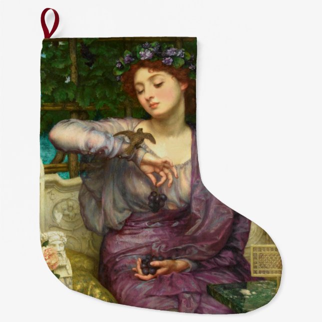 Lesbia und ihr Sparrow (von Edward John Poynter) Großer Weihnachtsstrumpf (Vorderseite)