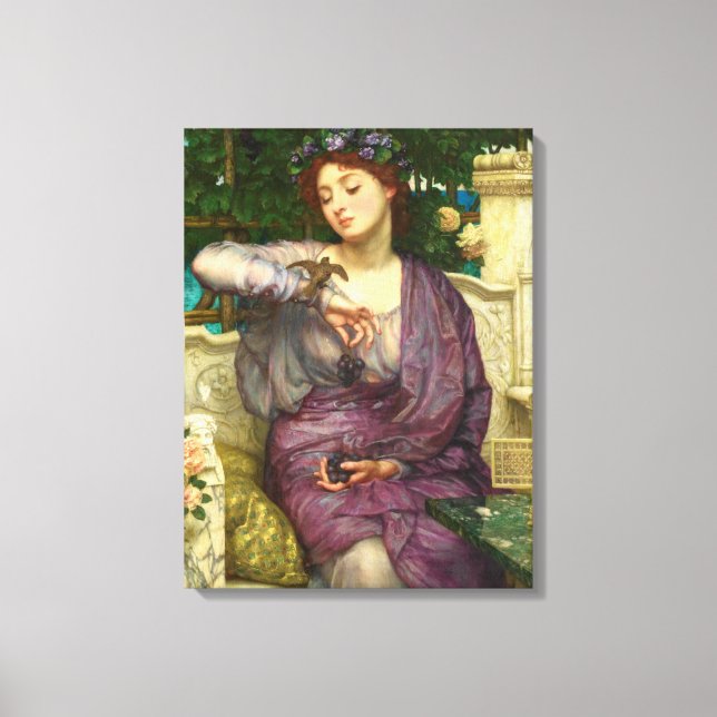 Lesbia und ihr Sparrow (von Edward John Poynter) Leinwanddruck (Vorderseite)