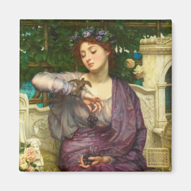 Lesbia und ihr Sparrow (von Edward John Poynter) Magnet (Vorne)
