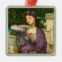 Lesbia und ihr Sparrow (von Edward John Poynter) Ornament Aus Metall