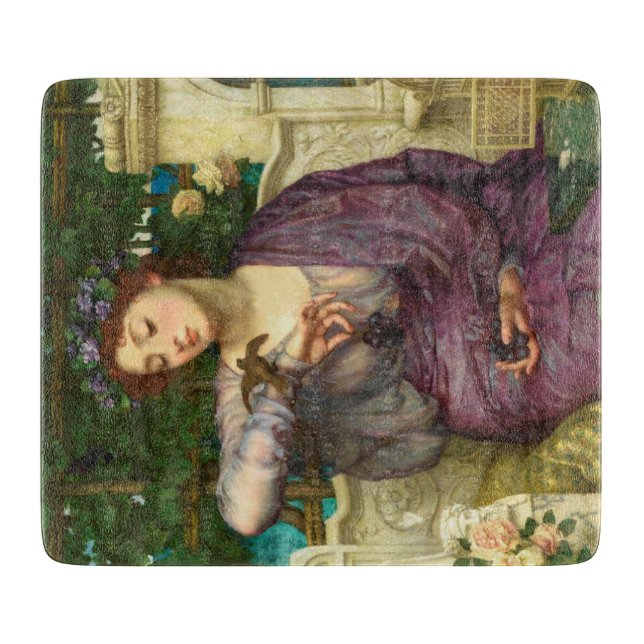 Lesbia und ihr Sparrow (von Edward John Poynter) Schneidebrett (Vorderseite)