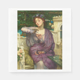 Lesbia und ihr Sparrow (von Edward John Poynter) Serviette