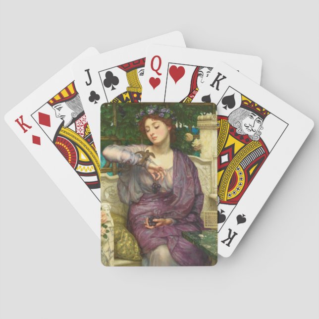 Lesbia und ihr Sparrow (von Edward John Poynter) Spielkarten (Rückseite)