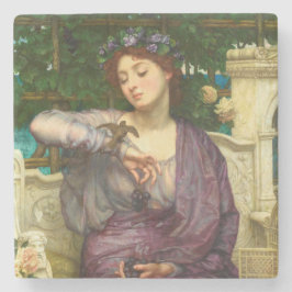 Lesbia und ihr Sparrow (von Edward John Poynter) Steinuntersetzer