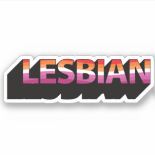 LESBIAN 3D Flagge Aufkleber