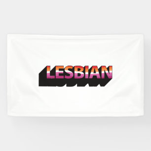 LESBIAN 3D Flagge Banner