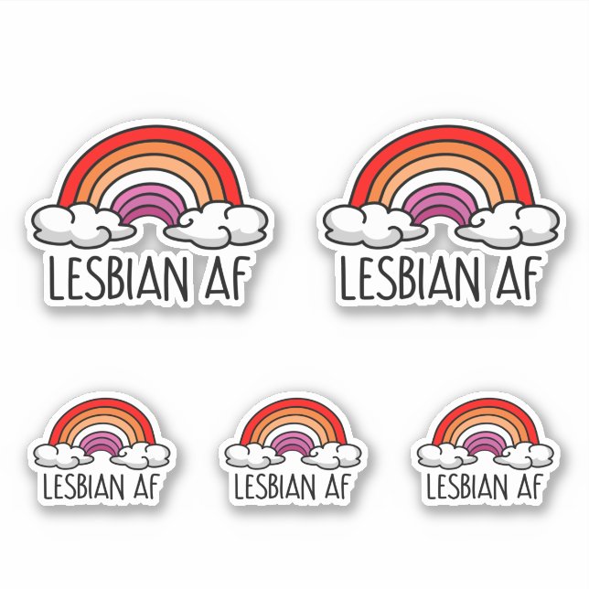 LESBIAN AF AUFKLEBER (Vorderseite)