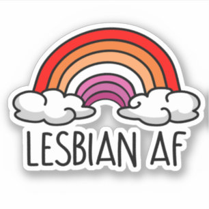 LESBIAN AF AUFKLEBER