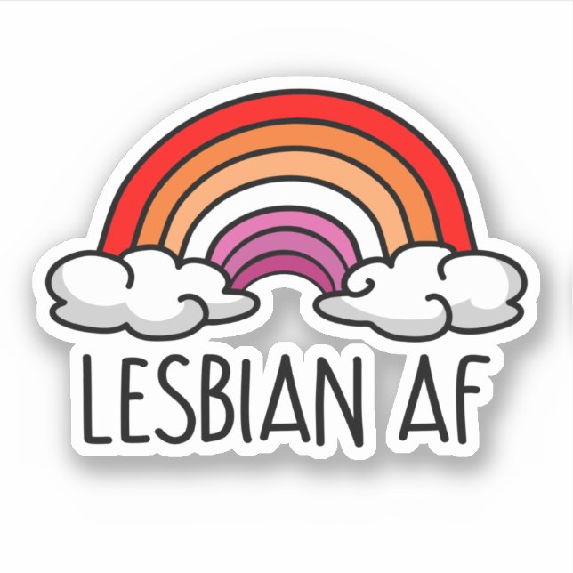 LESBIAN AF AUFKLEBER (Vorderseite)