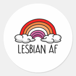 LESBIAN AF RUNDER AUFKLEBER