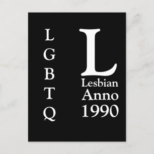 Lesbian Anno ????   Lesbian Pride   Postkarte
