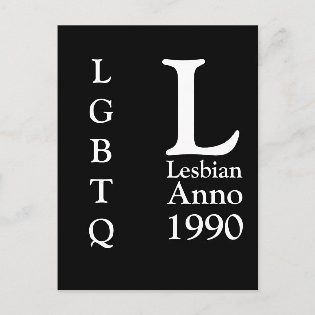 Lesbian Anno ???? | Lesbian Pride   Postkarte (Vorderseite)