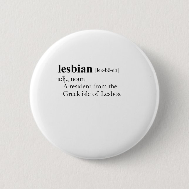 LESBIAN (Begriffsbestimmung) Button (Vorderseite)