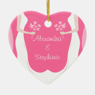 Lesbian Brides Personalisiert Keramikornament