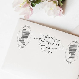 Lesbian Brides Regency Pink Roses Permastempel