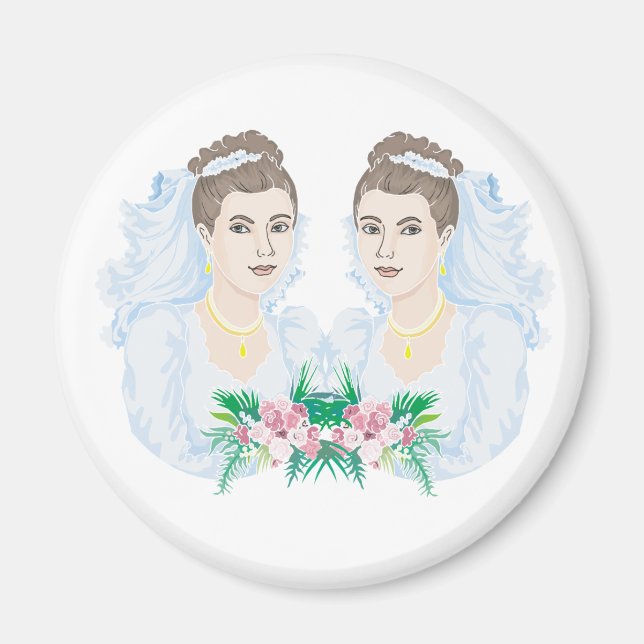 Lesbian Brides Wedding Magnet (Vorne)