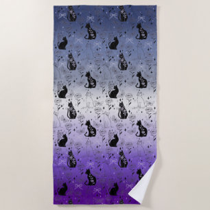 Lesbian Butch Pride Black Cat - Mystische Hexe Strandtuch