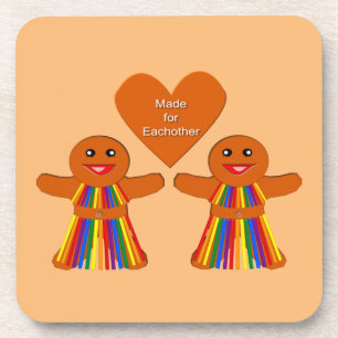 Lesbian Christmas Gingerbread Ladys Couple Getränkeuntersetzer