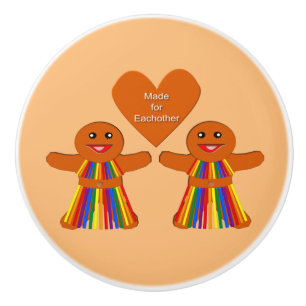 Lesbian Christmas Gingerbread Ladys Couple Keramikknauf