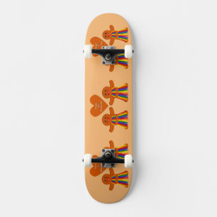 Lesbian Christmas Gingerbread Ladys Couple Skateboard