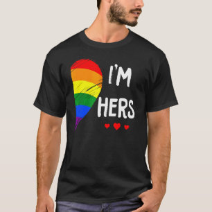 Lesbian Couple Heart Ich bin ihr Matching Gay Lgbt T-Shirt