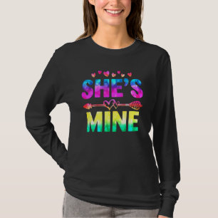 Lesbian Couple Shes Mine Matching LGBT Pride Monat T-Shirt