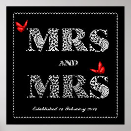 Lesbian dasselbe Geschlecht Hochzeitsgeschenk Spit Poster