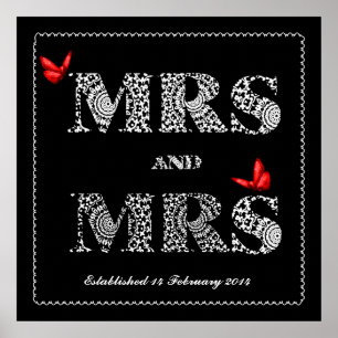 Lesbian dasselbe Geschlecht Hochzeitsgeschenk Spit Poster