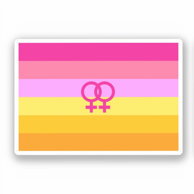 Lesbian Dawn Pride WLW Aufkleber (Vorderseite)
