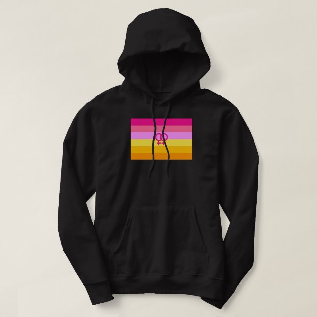 Lesbian Dawn Pride WLW Hoodie (Design vorne)