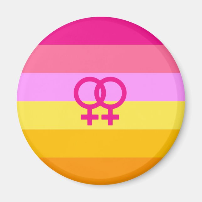 Lesbian Dawn Pride WLW Magnet (Vorne)