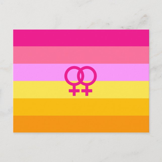 Lesbian Dawn Pride WLW Postkarte (Vorderseite)