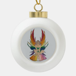 Lesbian Faerie  Keramik Kugel-Ornament
