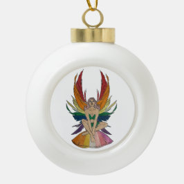Lesbian Faerie  Keramik Kugel-Ornament