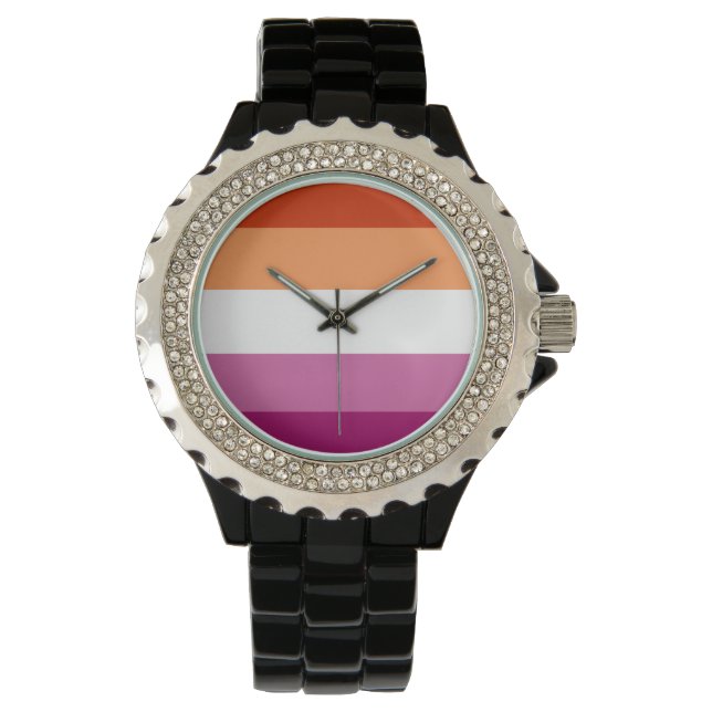 Lesbian Flag Armbanduhr (Vorderseite)