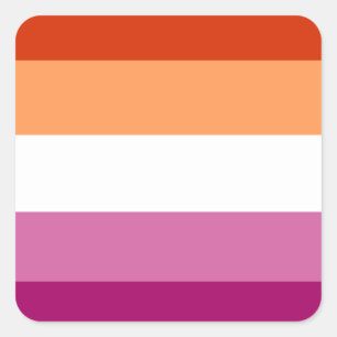 Lesbian Flag Quadratischer Aufkleber