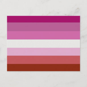 LESBIAN FLAG STRIPES -.png Postkarte