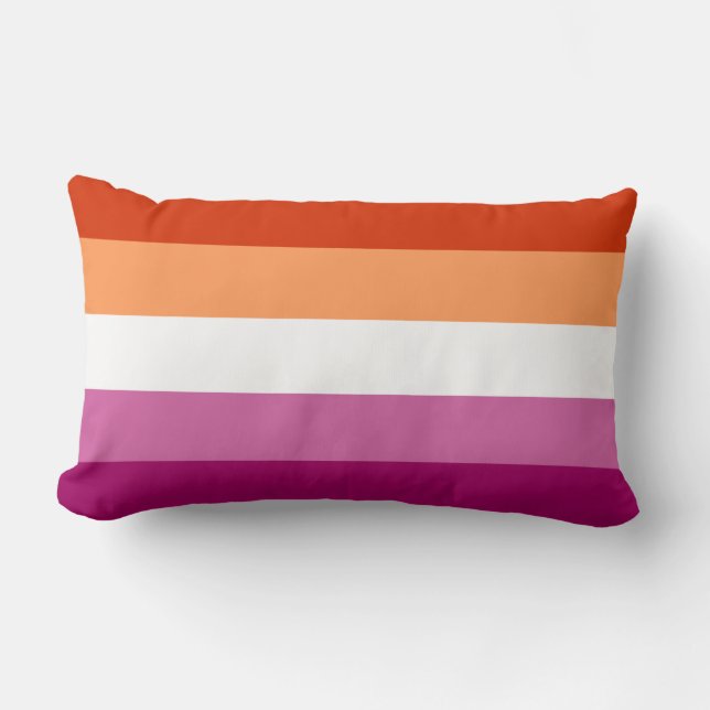 Lesbian Flag Throw Kissen (Vorderseite)