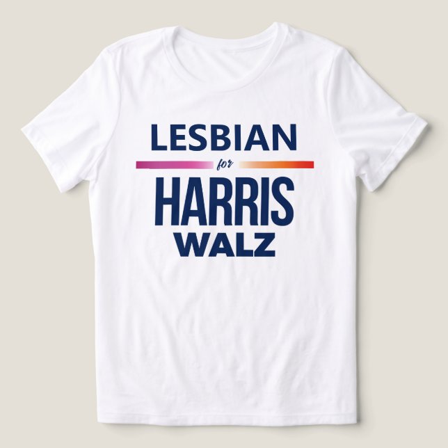 Lesbian für Harris Walz Tri-Blend Shirt (Design Vorderseite)