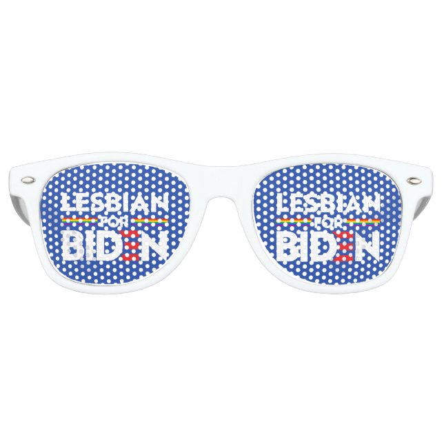 LESBIAN FÜR JOE BIDEN PARTYBRILLE (Vorderseite)