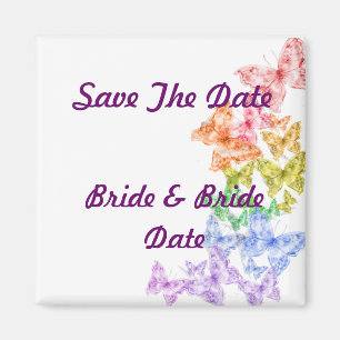Lesbian Gay Save the Date Hochzeitsmagnete Magnet