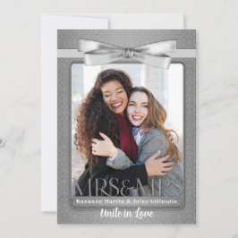 Lesbian Gay Wedding Einladung zwei Brides Silver