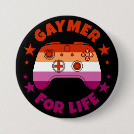 Lesbian Gaymer for Life Niedlich Gamer Controller Button