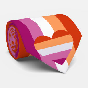 Lesbian Hearty Pride Frag Krawatte