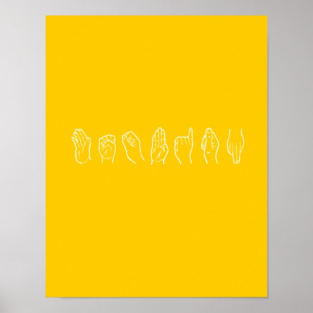 LESBIAN IN SIGN SPRACHE POSTER (Vorne)