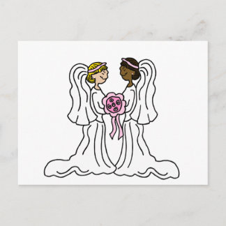Lesbian Interracial Couple Postkarte
